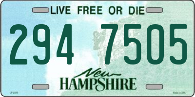 NH license plate 2947505