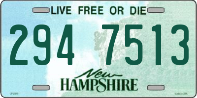 NH license plate 2947513