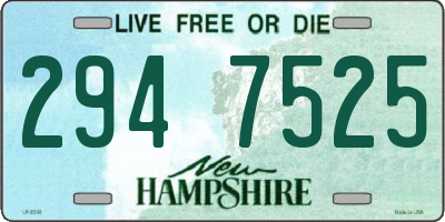 NH license plate 2947525