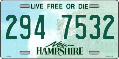 NH license plate 2947532