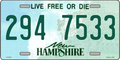 NH license plate 2947533