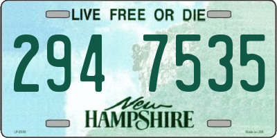 NH license plate 2947535