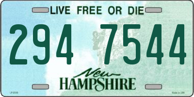 NH license plate 2947544