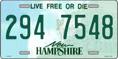 NH license plate 2947548