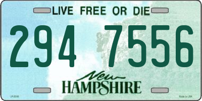 NH license plate 2947556