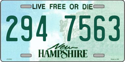 NH license plate 2947563