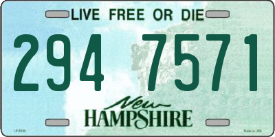 NH license plate 2947571