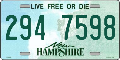 NH license plate 2947598