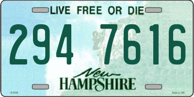 NH license plate 2947616