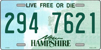 NH license plate 2947621
