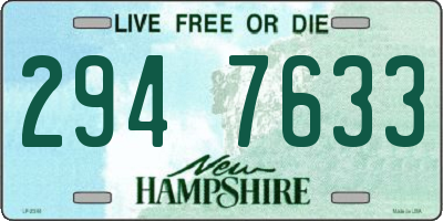 NH license plate 2947633