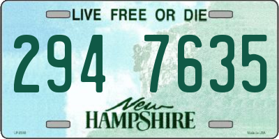 NH license plate 2947635