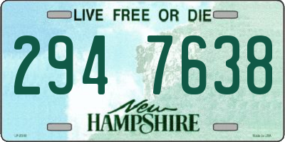 NH license plate 2947638