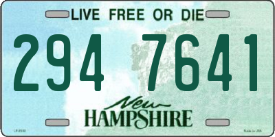 NH license plate 2947641