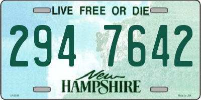 NH license plate 2947642