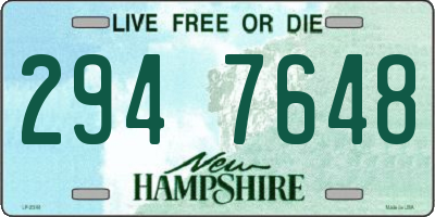 NH license plate 2947648