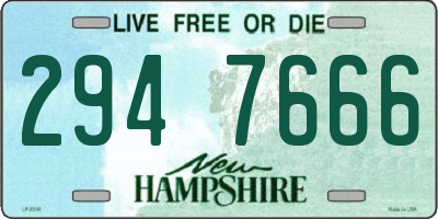 NH license plate 2947666