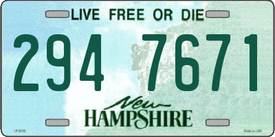 NH license plate 2947671