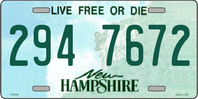 NH license plate 2947672