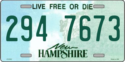 NH license plate 2947673
