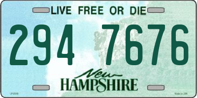 NH license plate 2947676