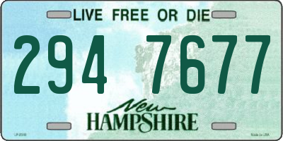 NH license plate 2947677