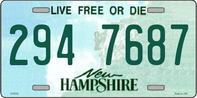 NH license plate 2947687