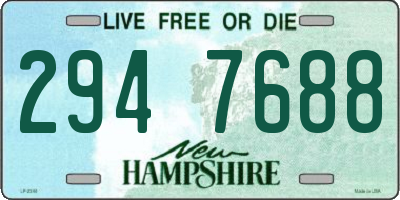 NH license plate 2947688