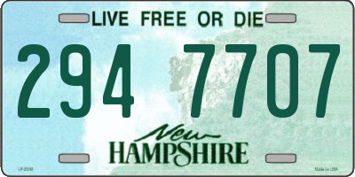 NH license plate 2947707