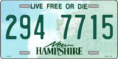 NH license plate 2947715