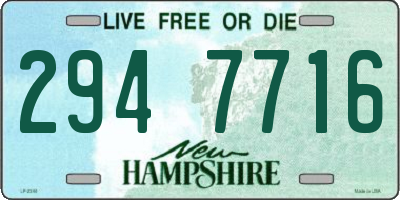 NH license plate 2947716