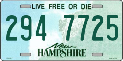 NH license plate 2947725