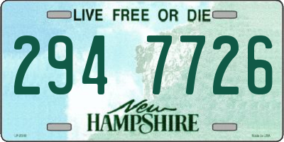 NH license plate 2947726
