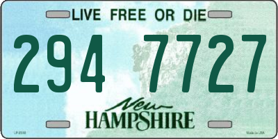 NH license plate 2947727