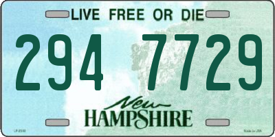 NH license plate 2947729