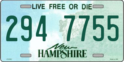 NH license plate 2947755