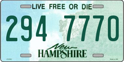 NH license plate 2947770