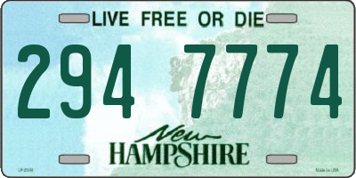 NH license plate 2947774