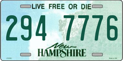 NH license plate 2947776