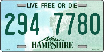NH license plate 2947780