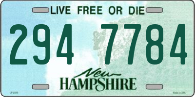 NH license plate 2947784