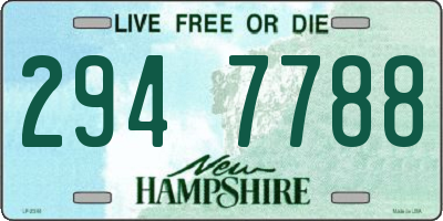 NH license plate 2947788