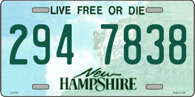 NH license plate 2947838