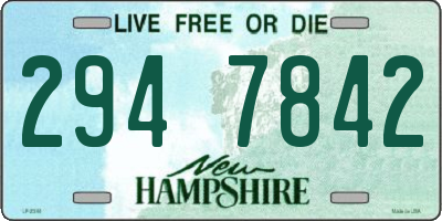 NH license plate 2947842
