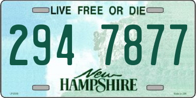 NH license plate 2947877