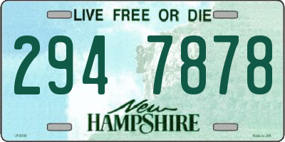 NH license plate 2947878