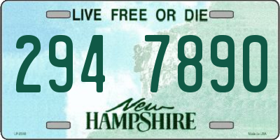 NH license plate 2947890