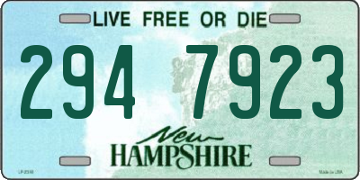 NH license plate 2947923