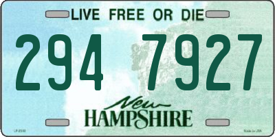 NH license plate 2947927