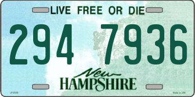 NH license plate 2947936